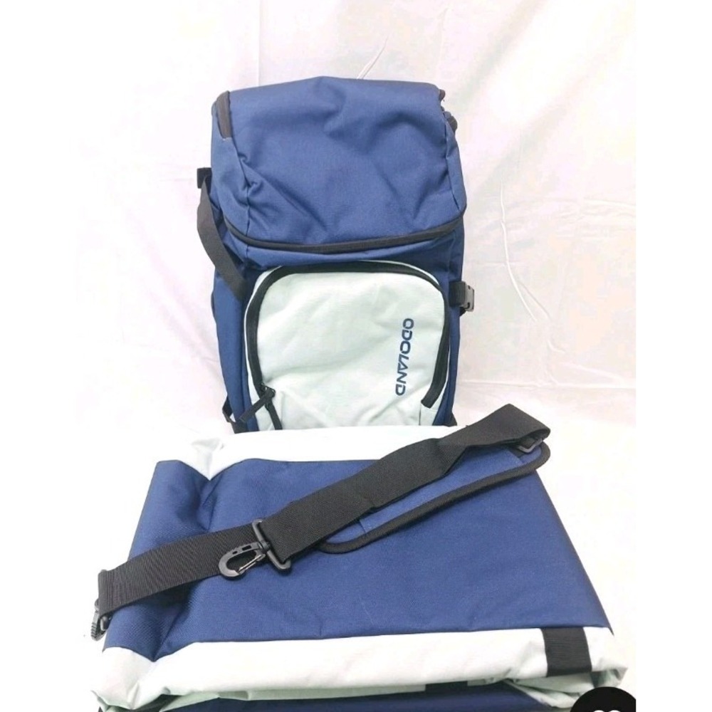 Odoland Ski Bag & Boot Bag Combo, Padded Ski Bags for Air Travel, Snow, Blue